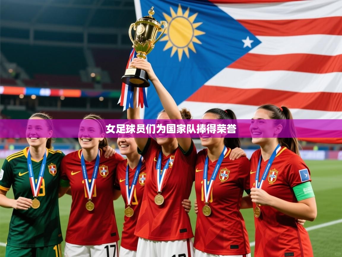 女足球员们为国家队捧得荣誉