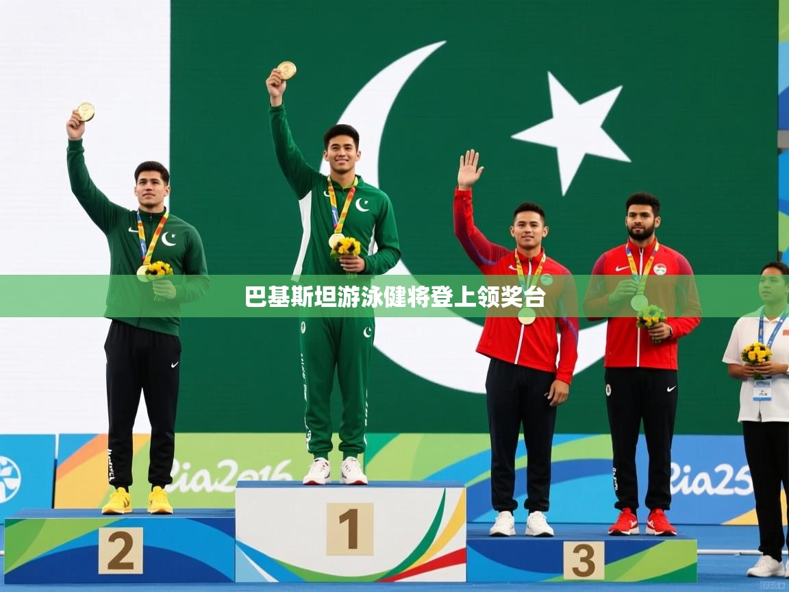 巴基斯坦游泳健将登上领奖台